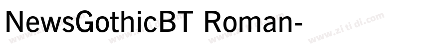 NewsGothicBT Roman字体转换
